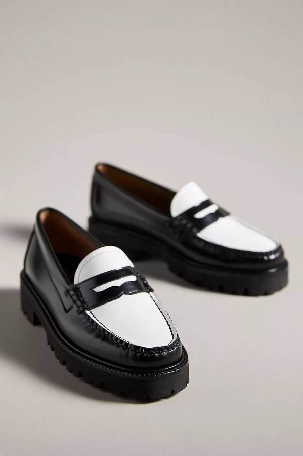 Two-Tone Penny Loafers